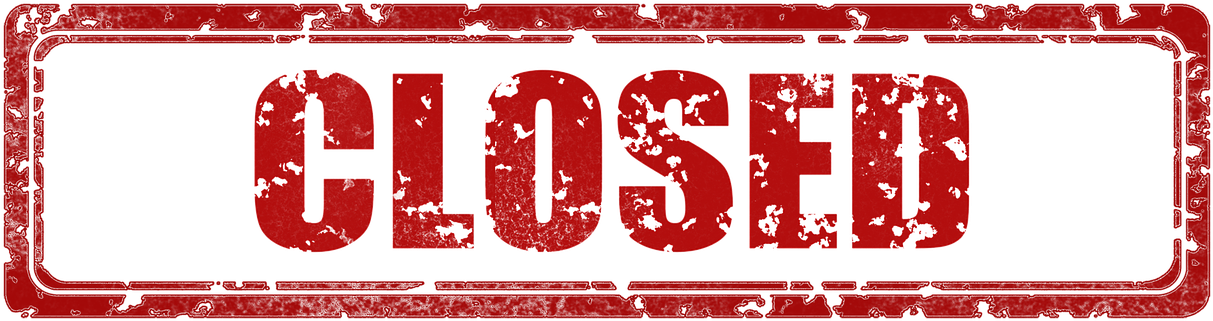Red Closed Sign PNG image with a transparent background, free high-resolution download