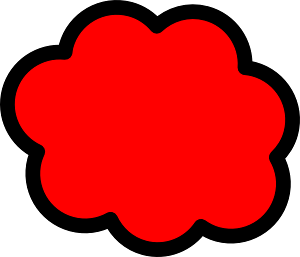 Red Cloud Vector Graphic