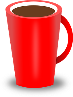 Red Coffee Mug Vector Illustration