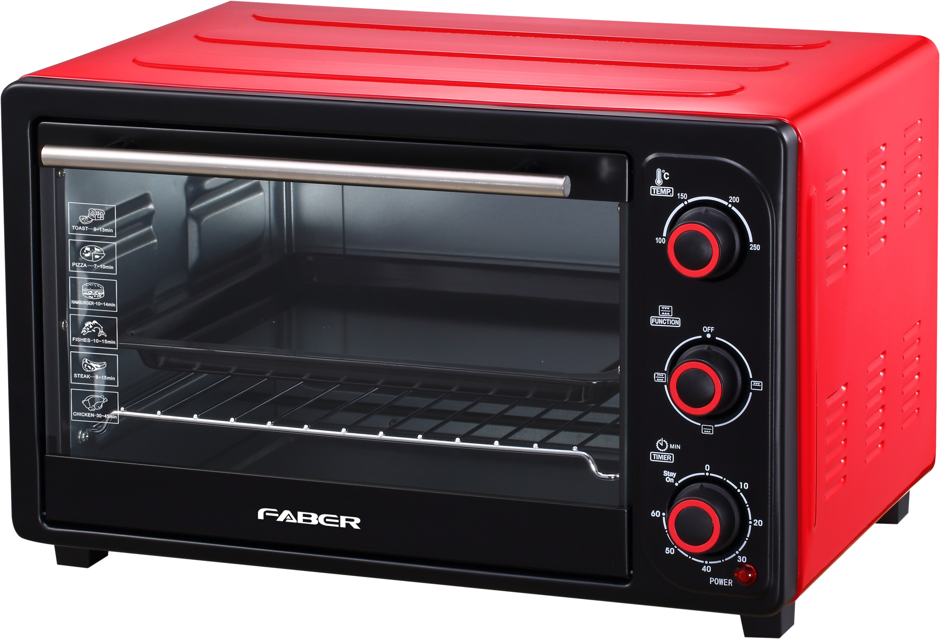 Red Countertop Convection Oven