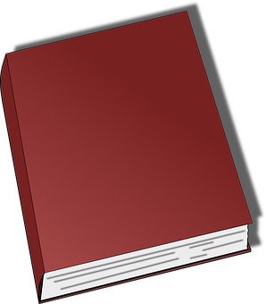 Red Cover Book Vector Illustration