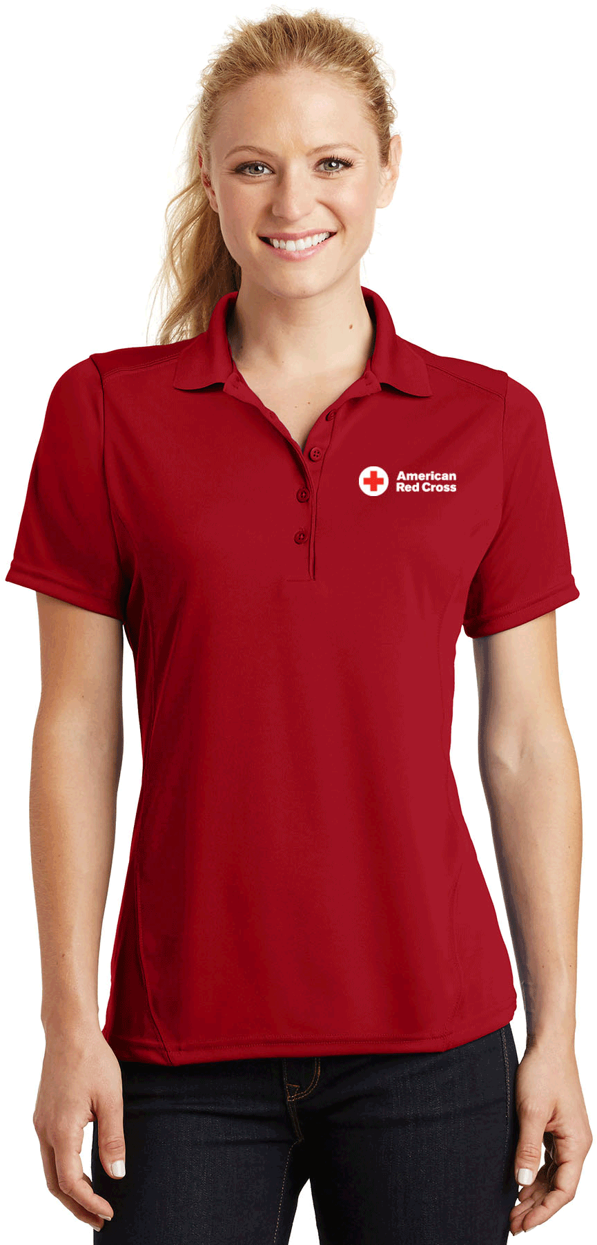 Red Cross Women Polo Shirt