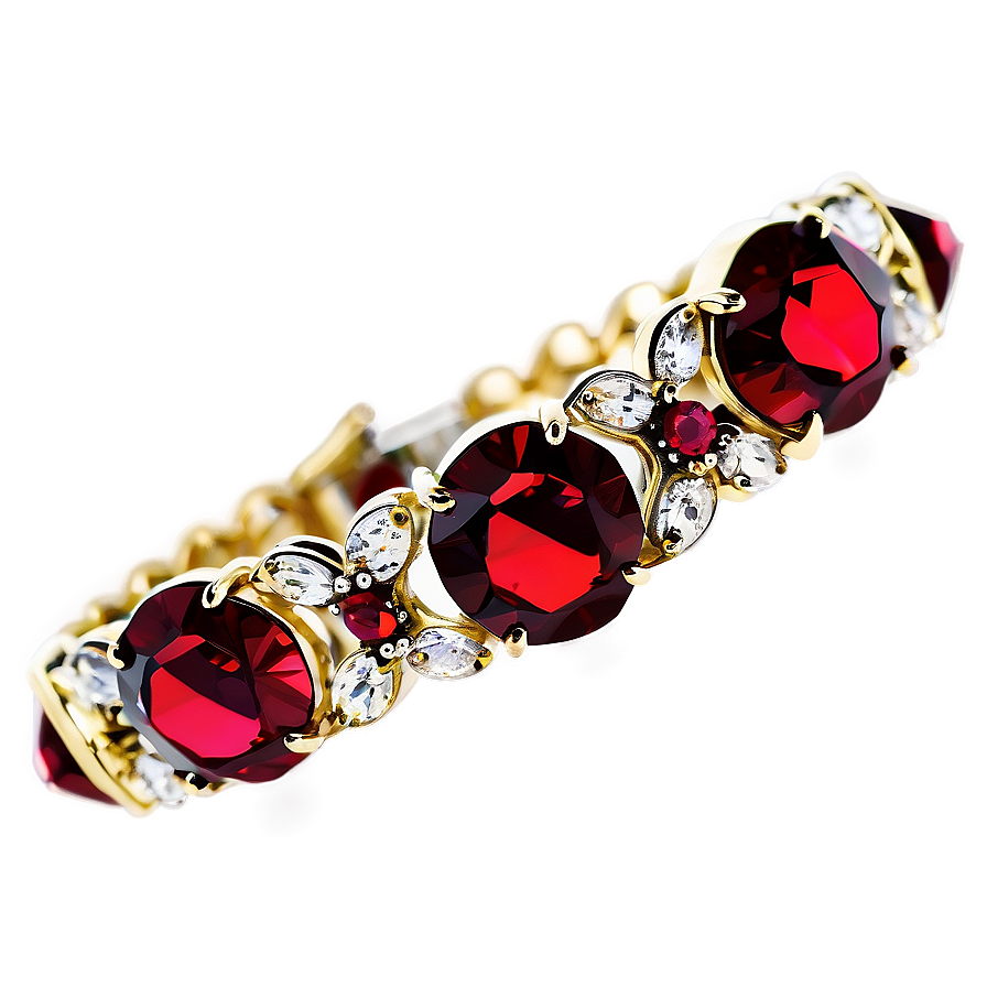 Red Crystal Bracelet Png 73