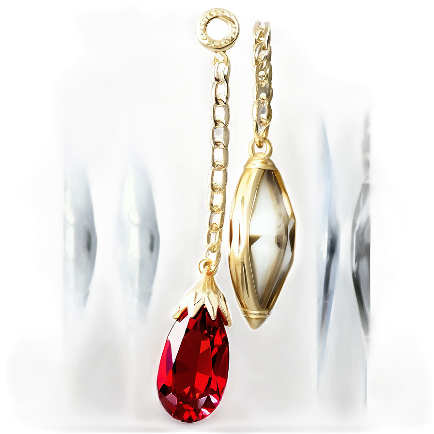 Red Crystal Charm Png Luj