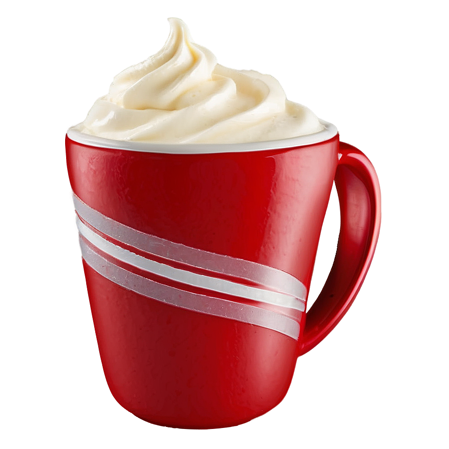 Red Cup With Cream Png 06122024