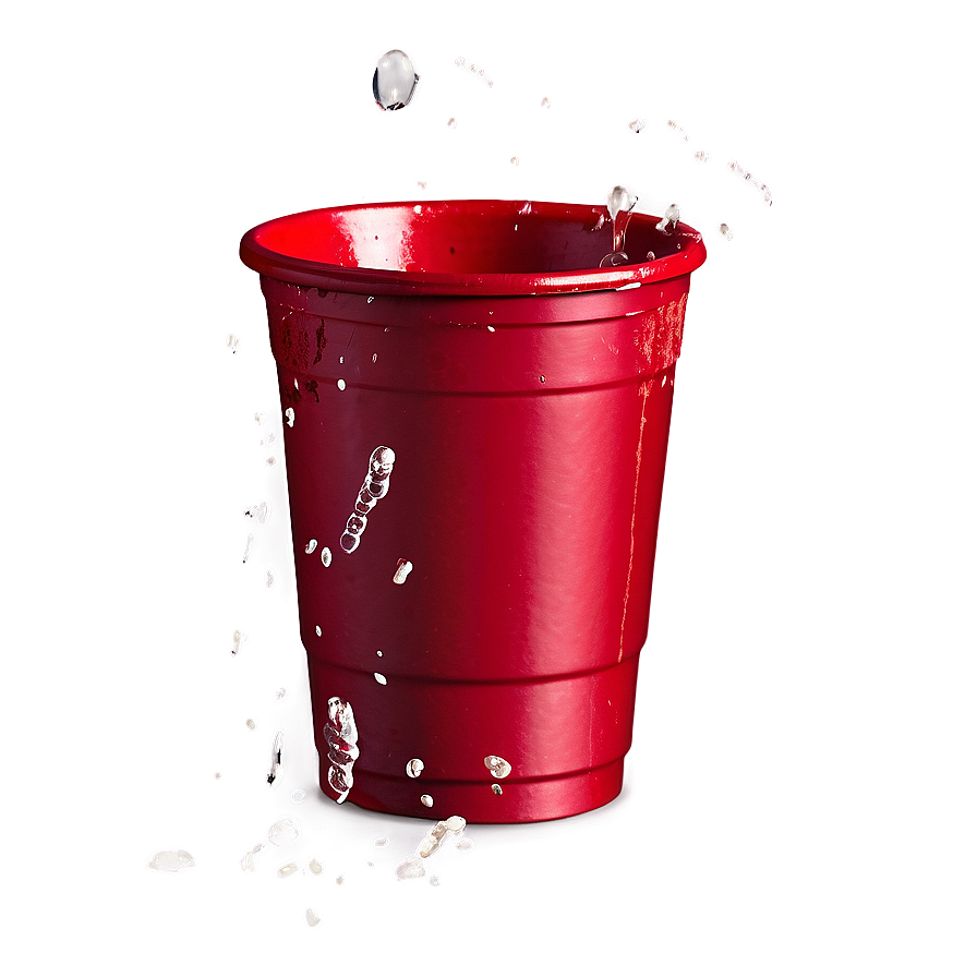 Red Cup With Splash Png Aen37