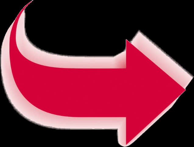 Red Curved Arrow