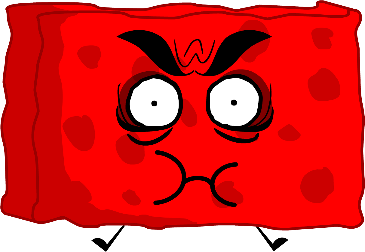 Red Cushion Evil Eye Cartoon