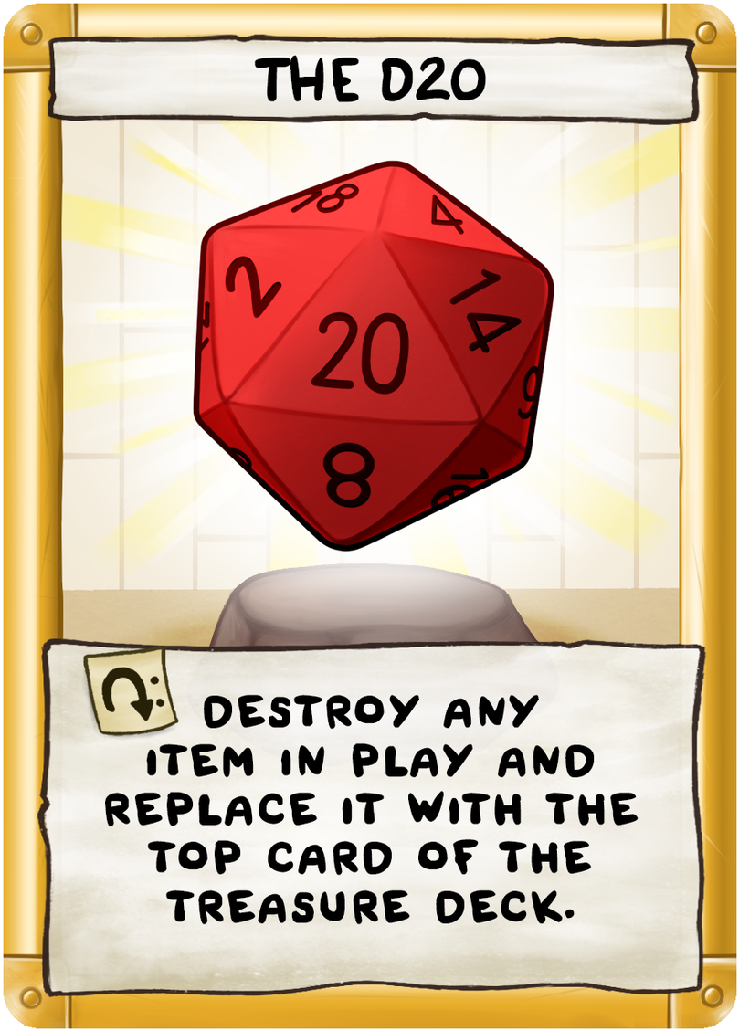 Red D20 Dice Card