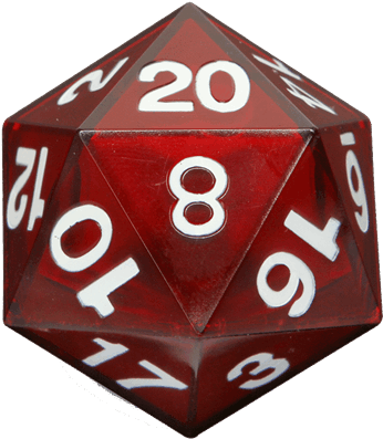 Red D20 Dice Transparent Background