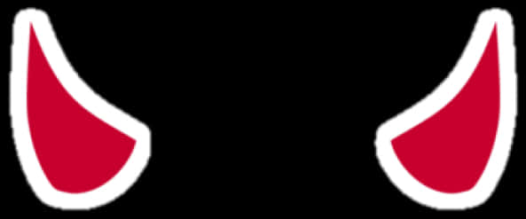 Red Devil Horns Graphic PNG with transparent background