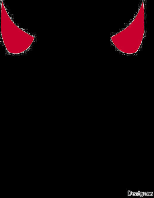 Red Devil Horns Graphic PNG with transparent background