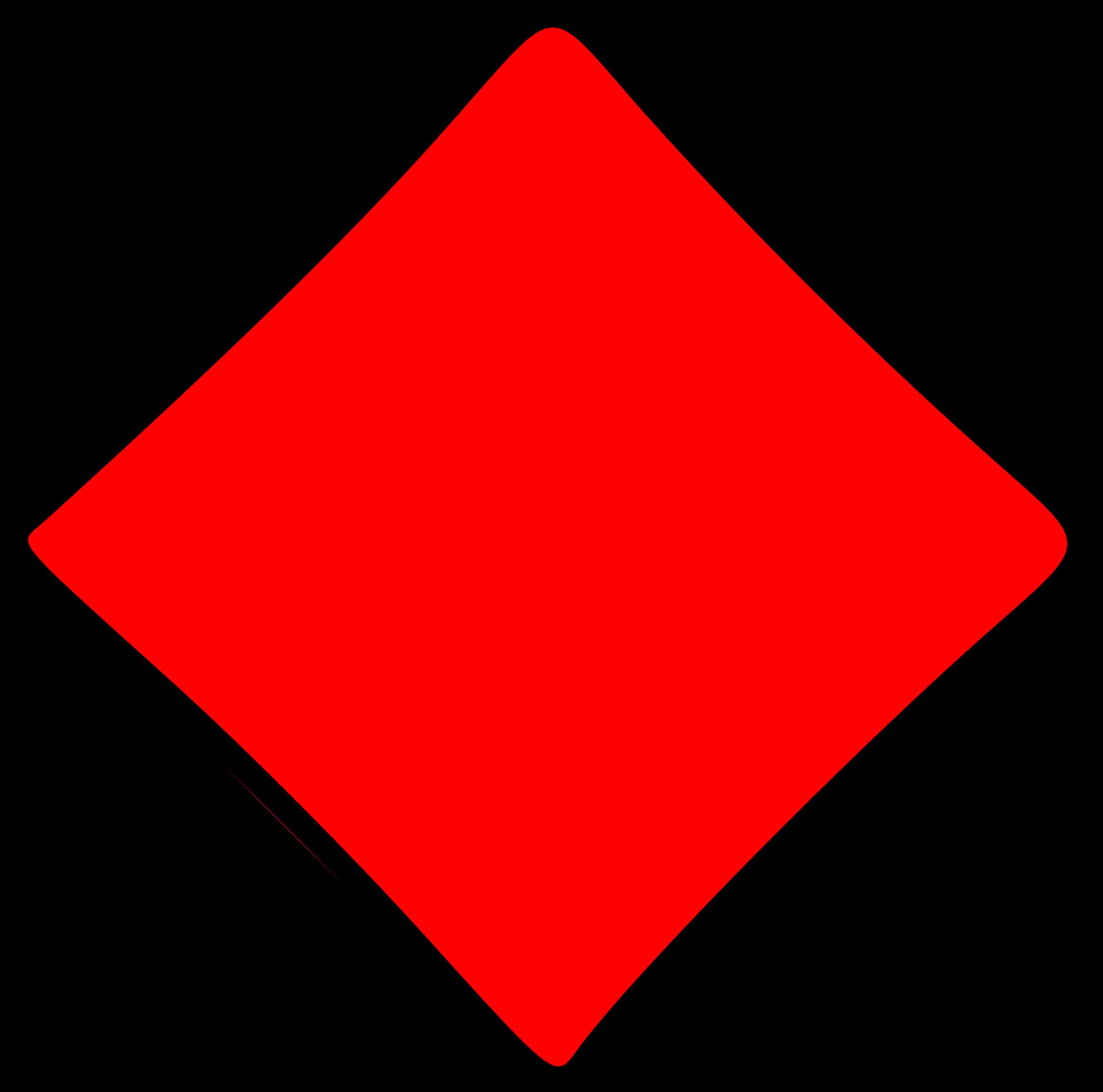 Red Diamond Shape Black Background PNG with transparent background