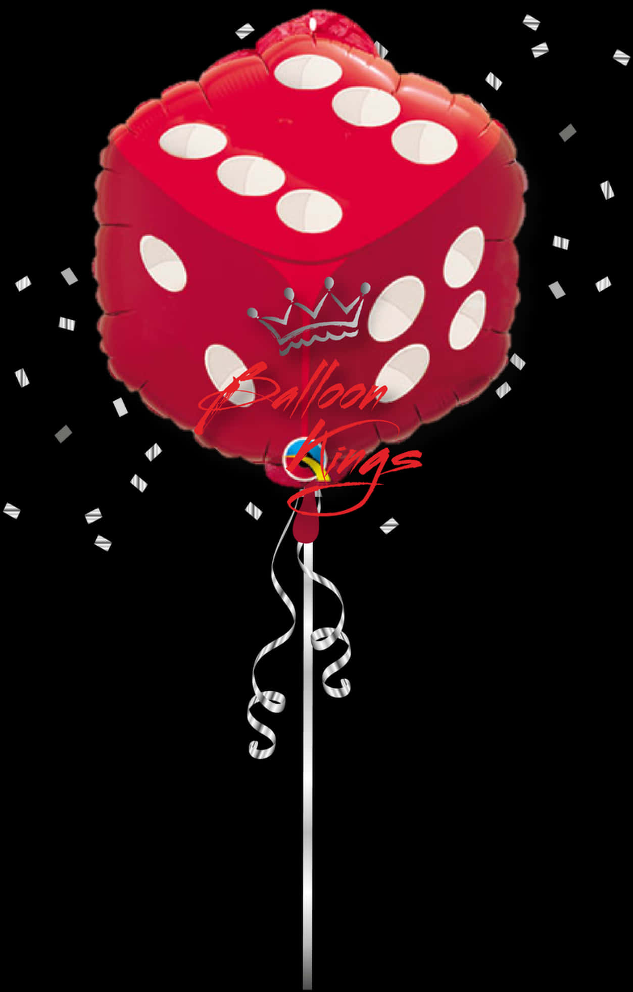 Red Dice Balloon Floating PNG with transparent background