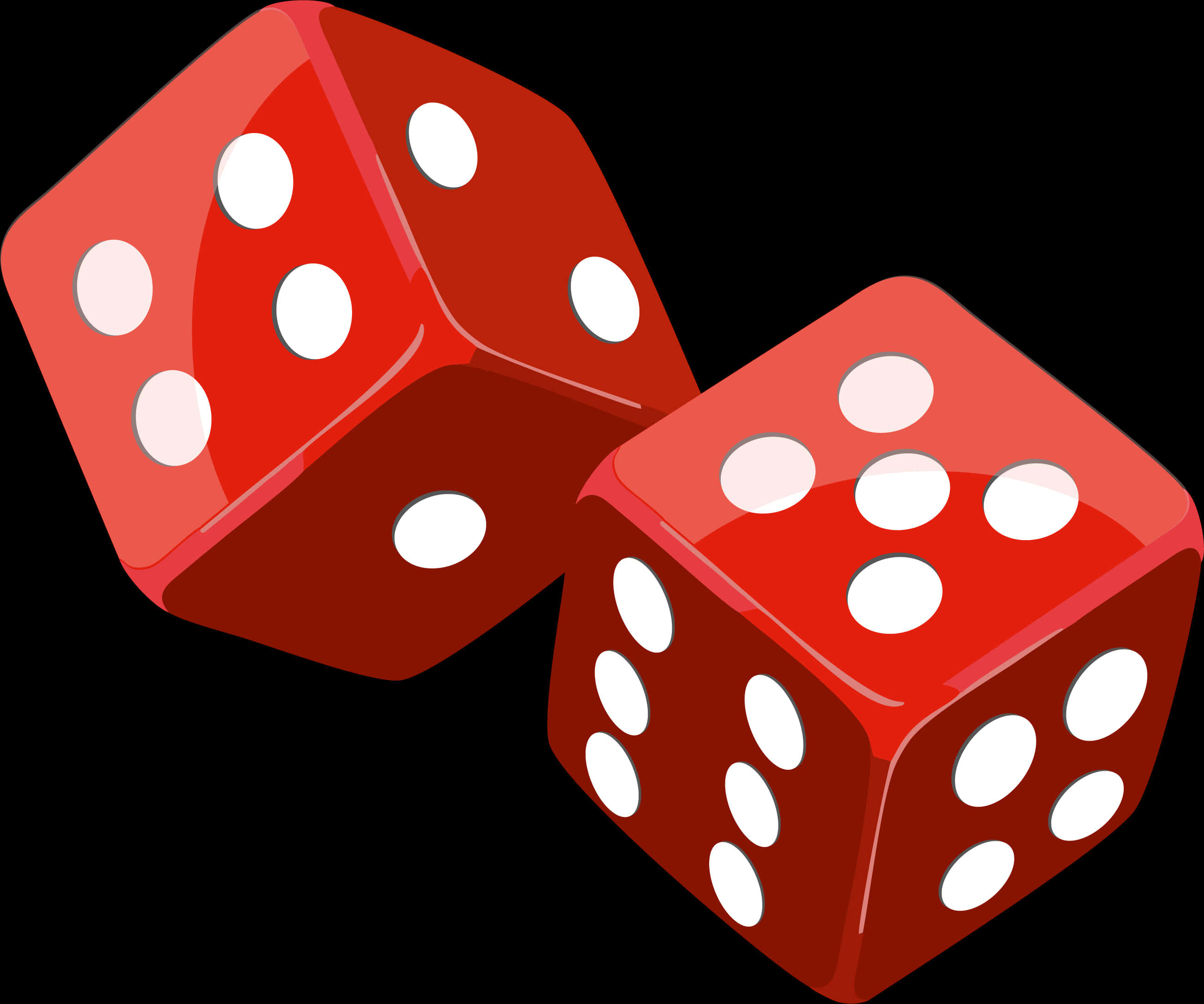 Red Dice Illustration PNG image with a transparent background, free high-resolution download