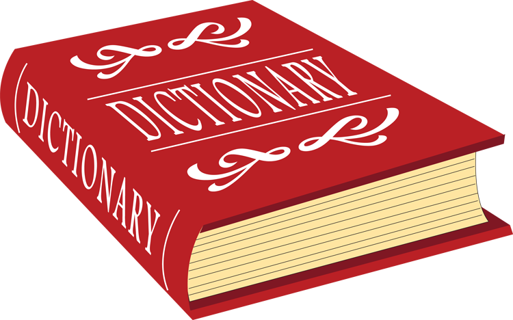 Red Dictionary Book Cover PNG with transparent background