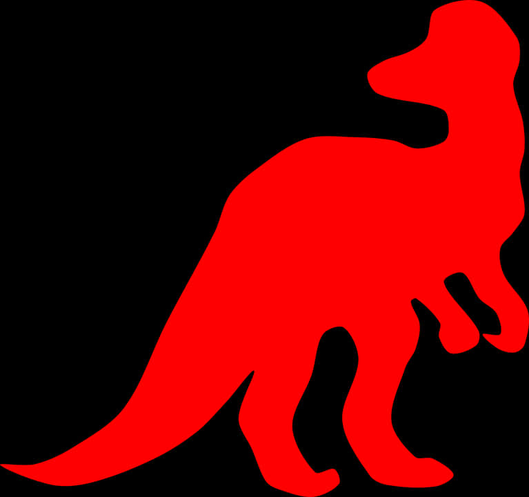 Red Dinosaur Silhouette