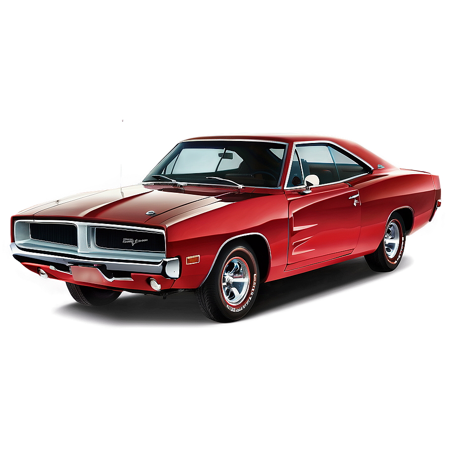 Red Dodge Charger Illustration Png Wog8