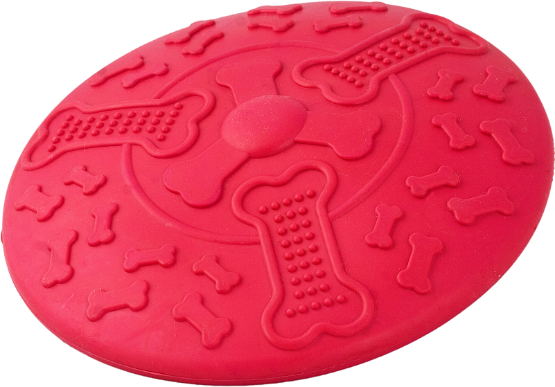 Red Dog Bone Frisbee Disc