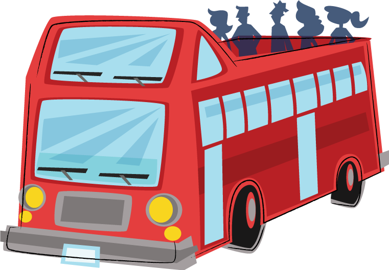 Red Double Decker Bus Cartoon