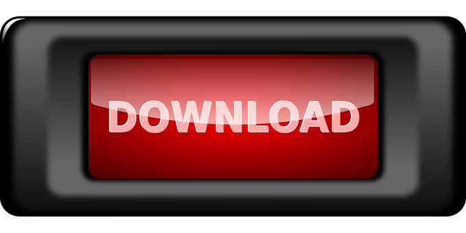 Red Download Button Graphic PNG with transparent background
