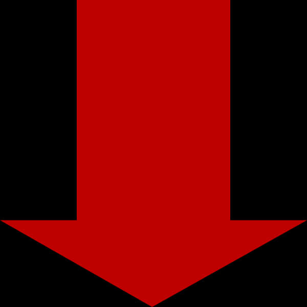 Red Downward Arrow Graphic PNG with transparent background