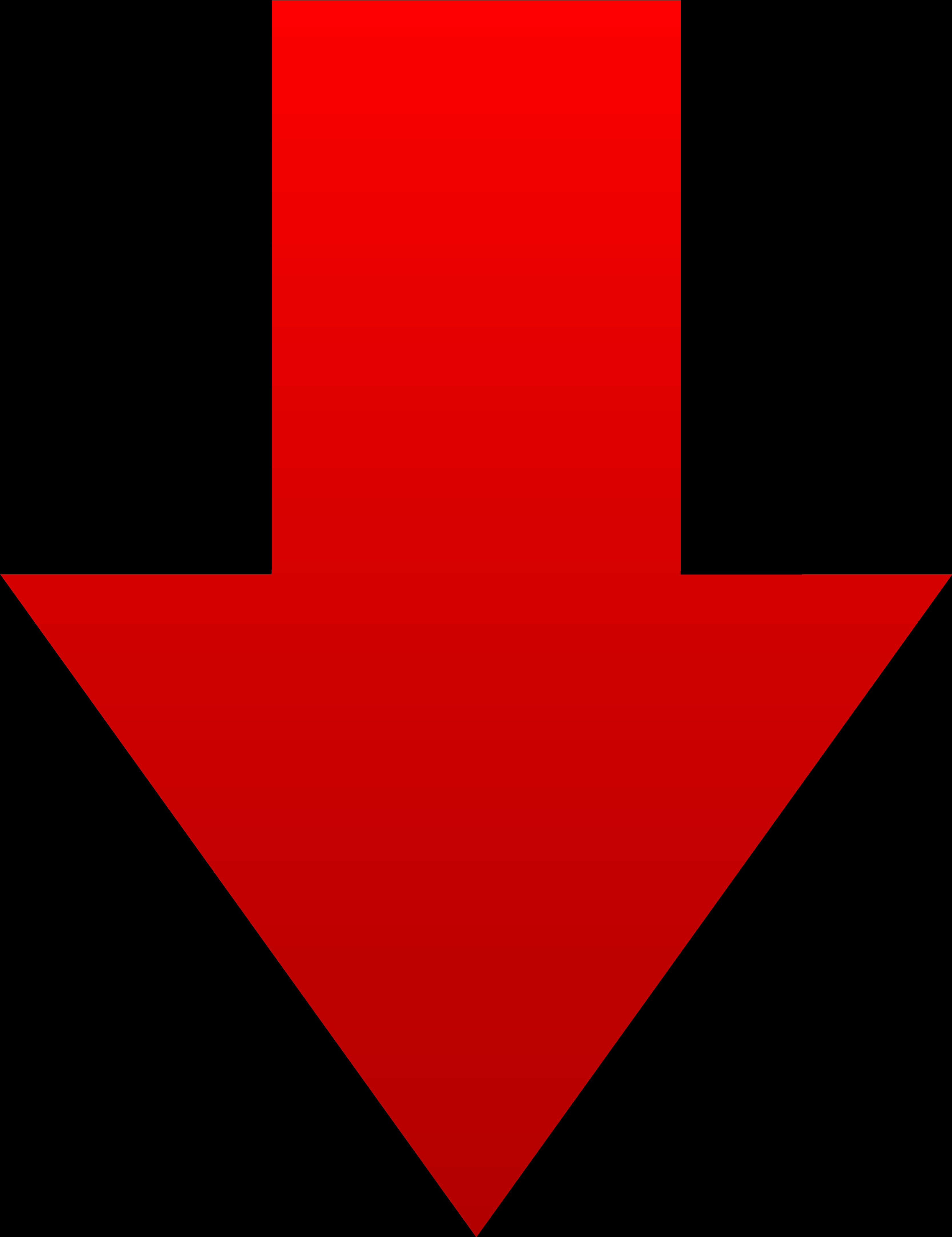 Red Downward Arrow Graphic PNG with transparent background