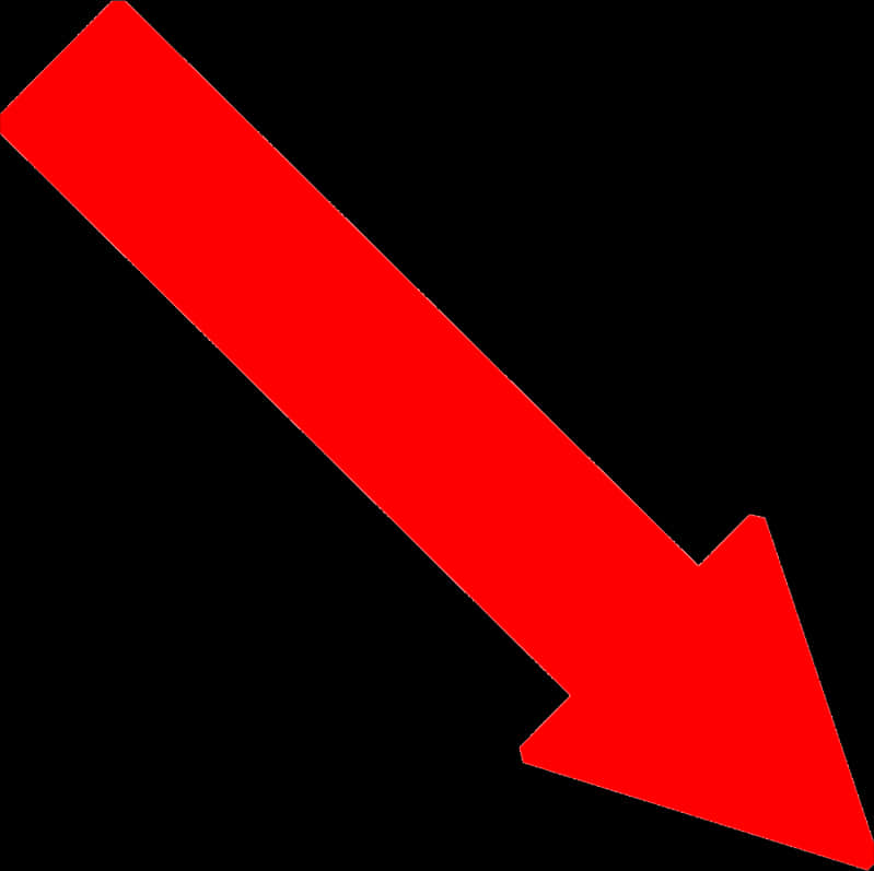 Red Downward Arrow Graphic PNG with transparent background