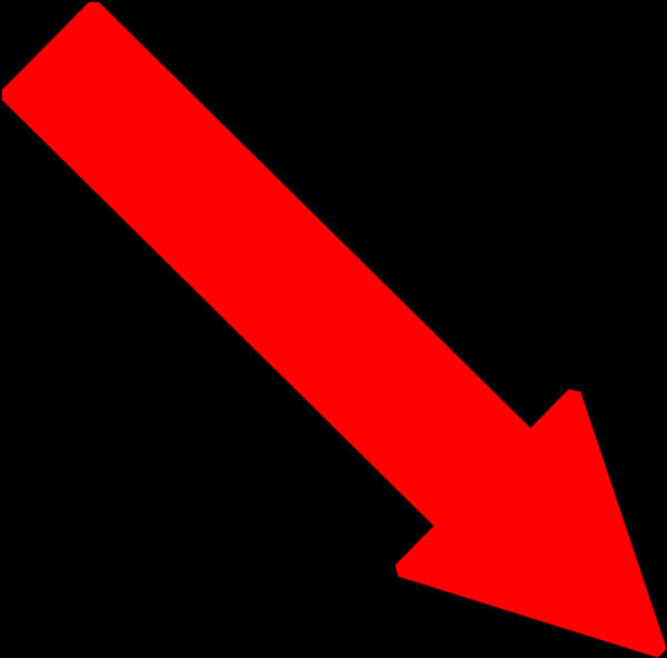 Red Downward Arrow PNG with transparent background