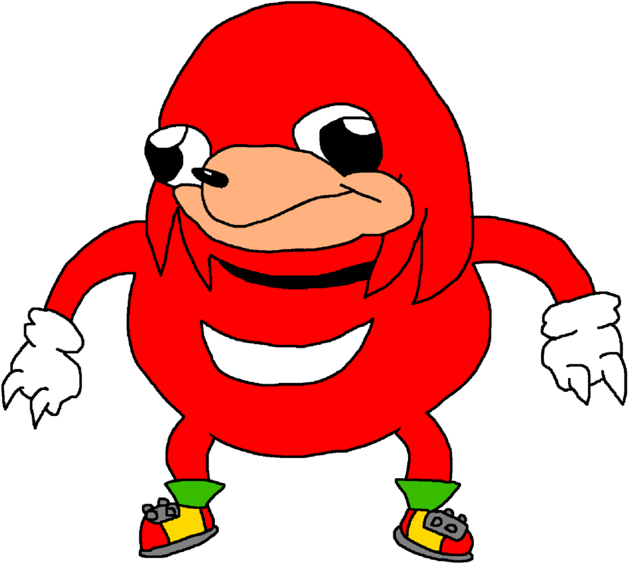 Red Echidna Cartoon Character