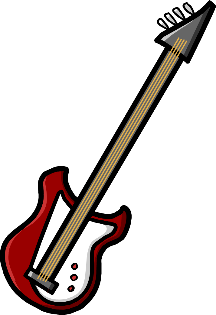 Red Electric Guitar Illustration