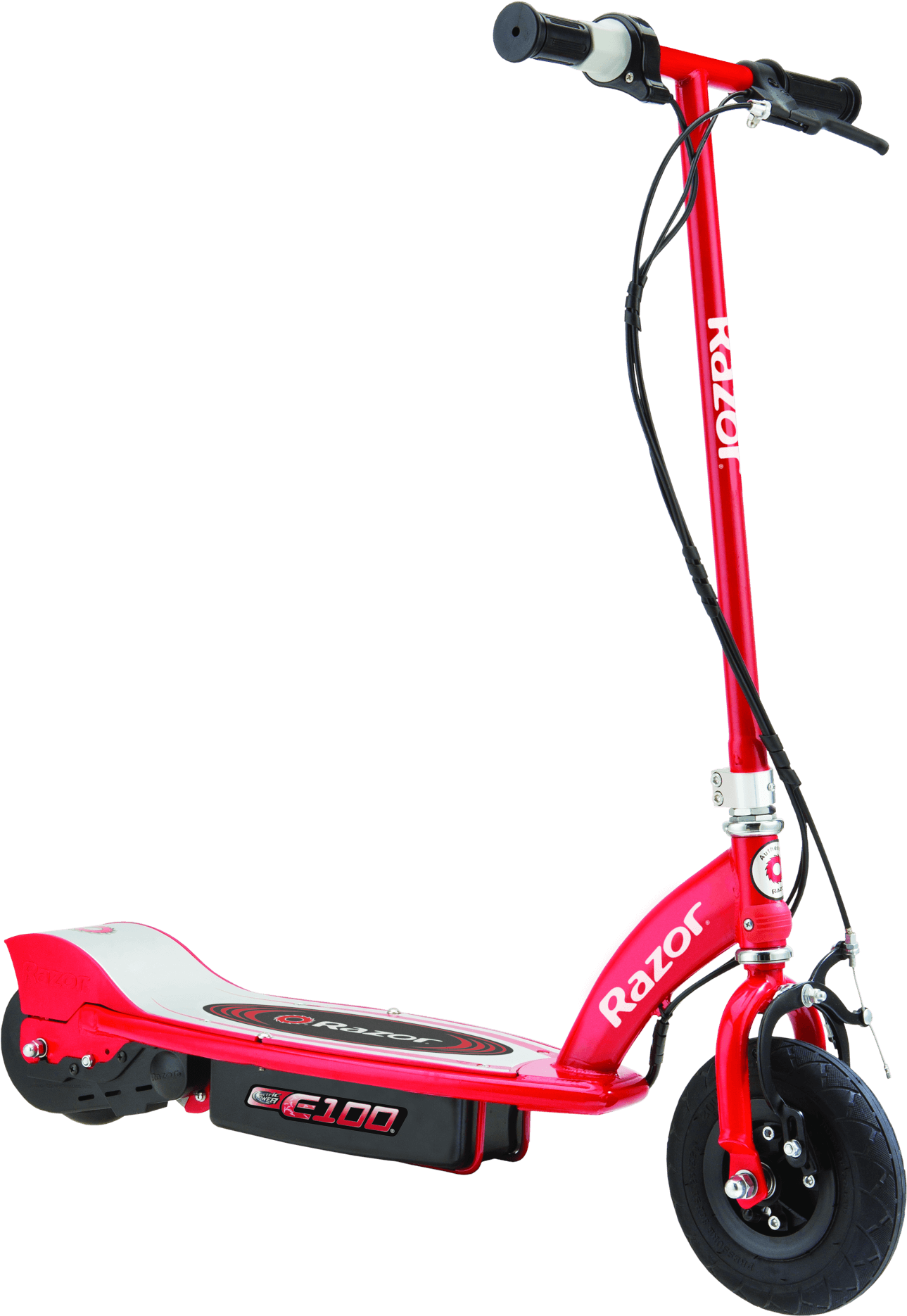 Red Electric Scooter Razor E100