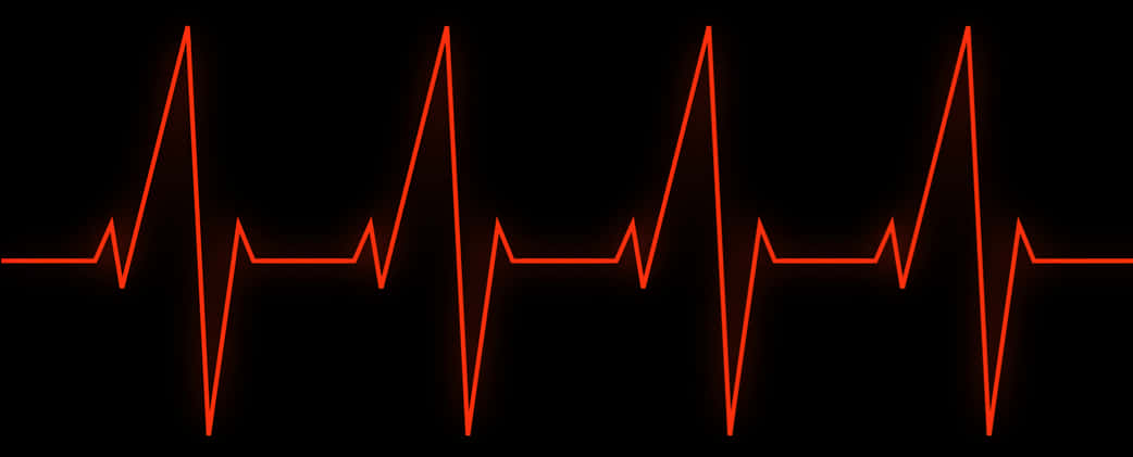 Red Electrocardiogram Pattern PNG with transparent background