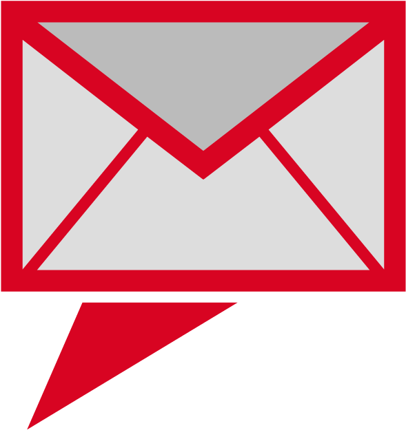 Red Email Icon Graphic