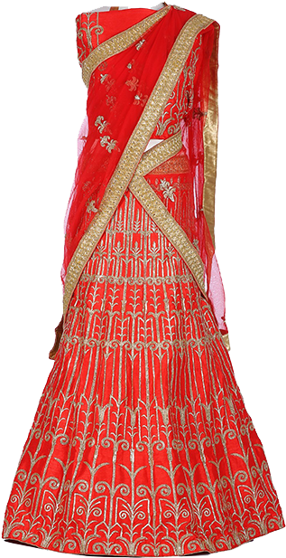 Red Embroidered Lehenga Choli