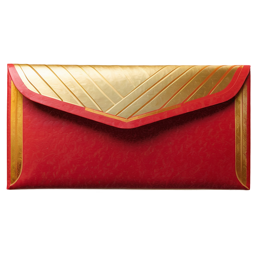 Red Envelope With Gold Stripe Png Aev