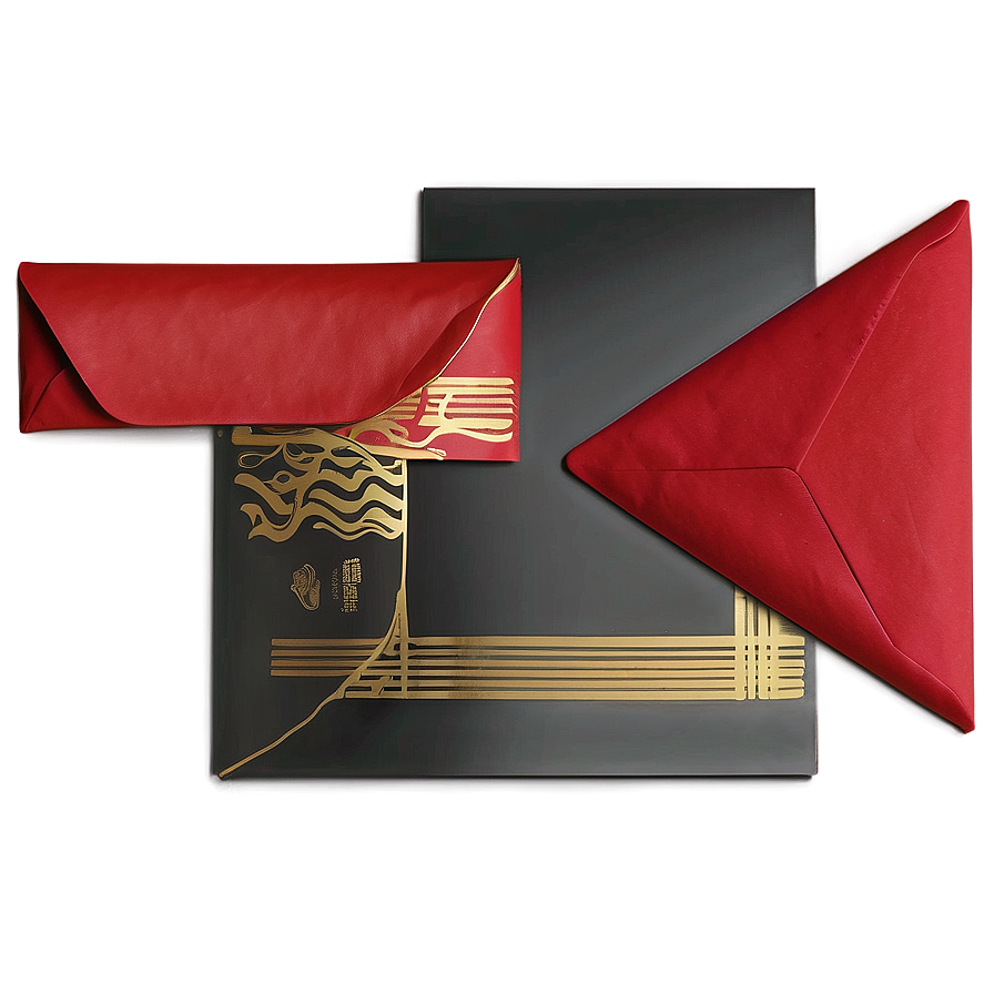 Red Envelope With Gold Stripe Png Qtq