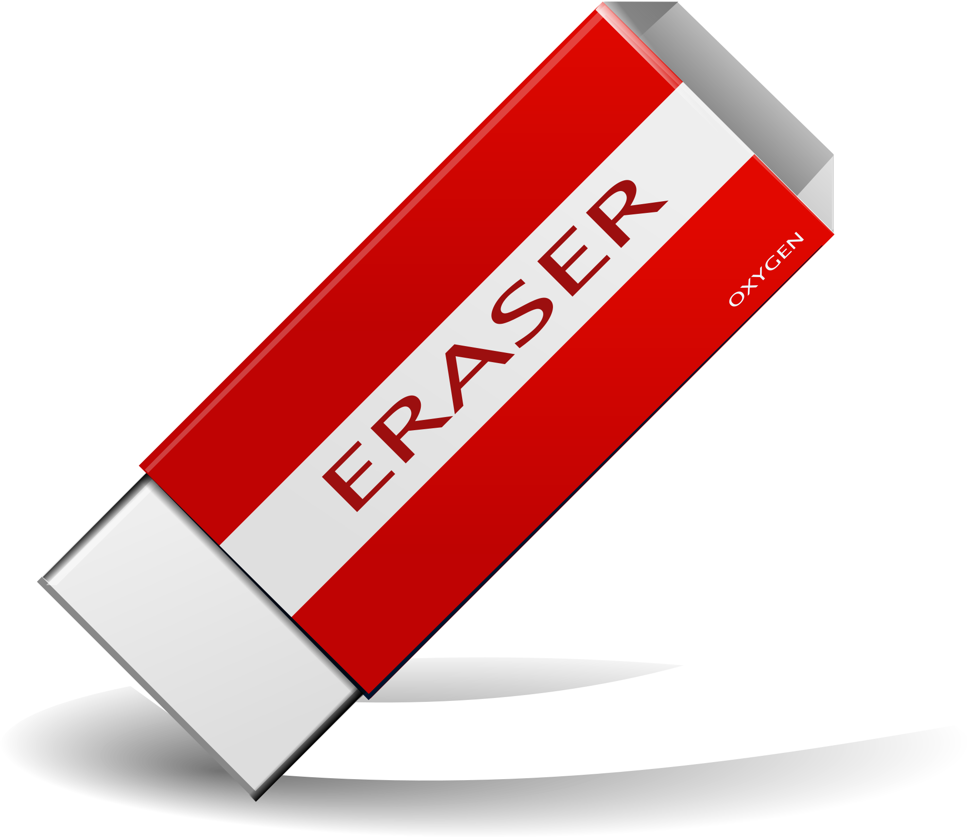 Red Eraser Oxygen Label