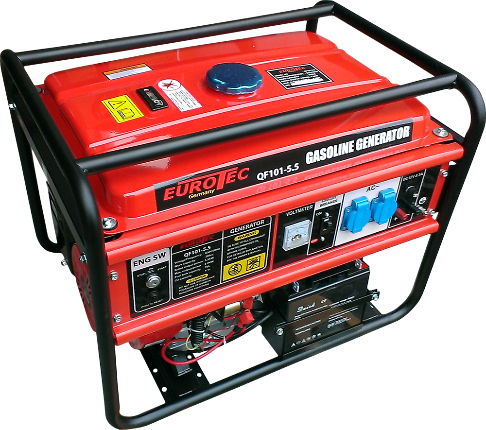 Red Eurotec Gasoline Generator Q F1015.5 PNG with transparent background