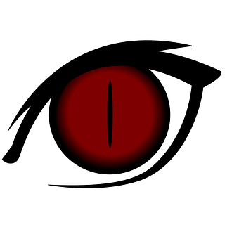Red Eye Graphic Icon PNG with transparent background