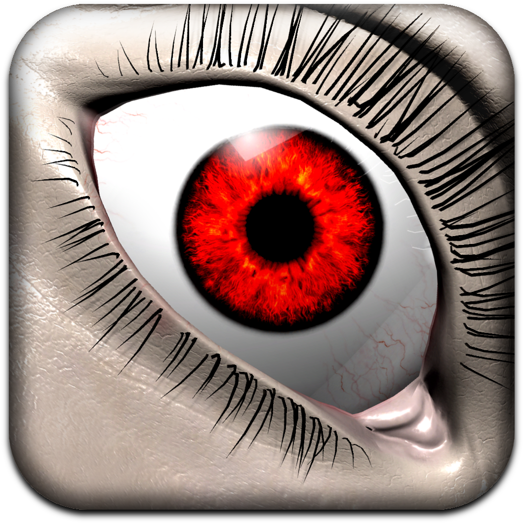 Red Eyed Creepy Look Icon PNG with transparent background