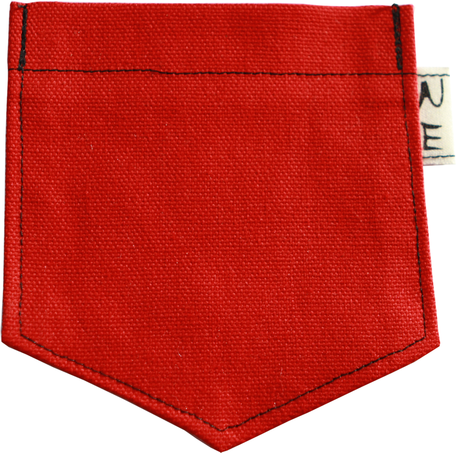 Red Fabric Pocket Square PNG with transparent background