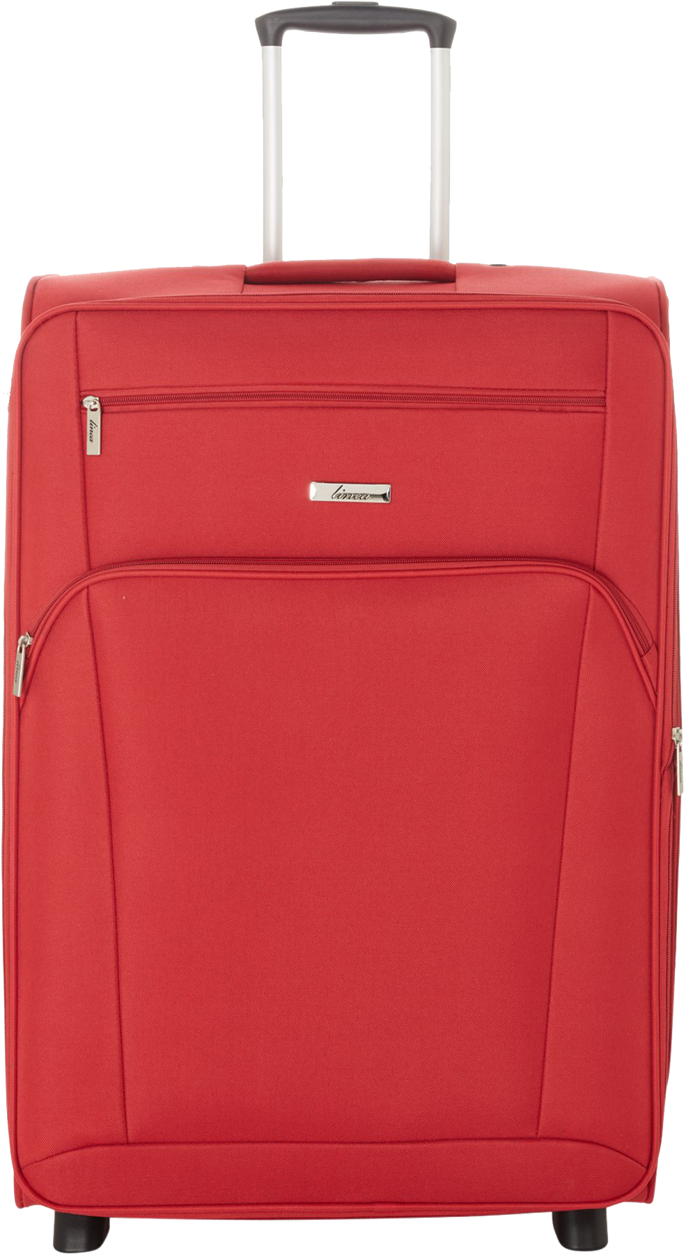 Red Fabric Suitcase Upright