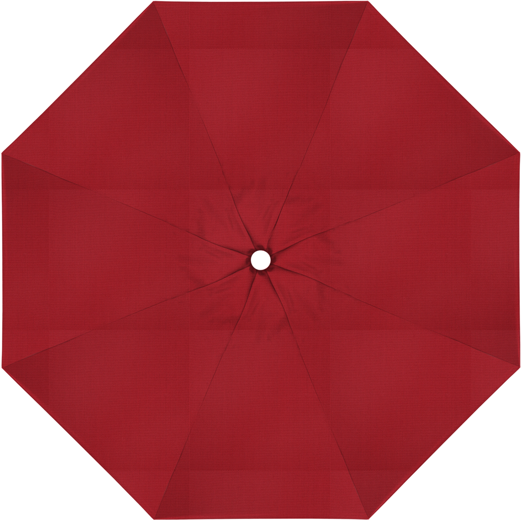 Red Fabric Umbrella Top View