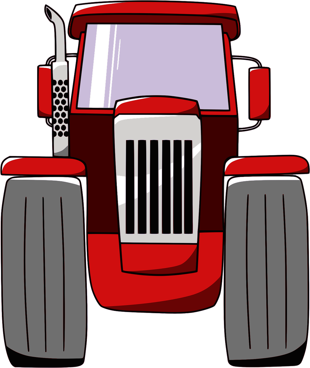 Red Farm Tractor Illustration