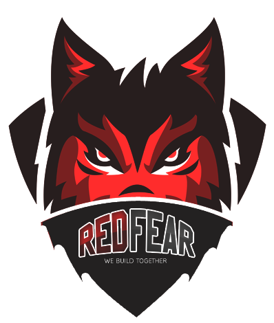 Red Fear Wolf Logo