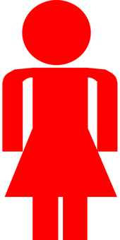 Red Female Symbol Icon