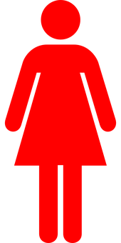 Red Female Symbol Icon