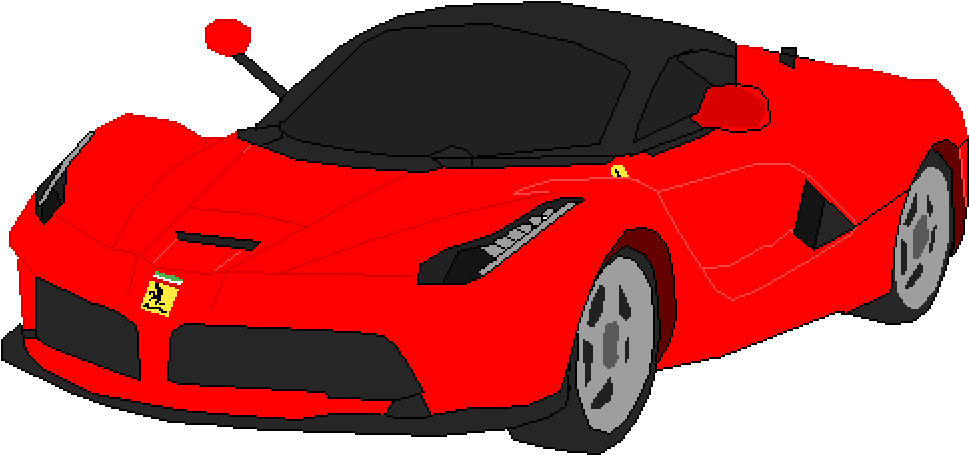 Red Ferrari Sports Car Illustration