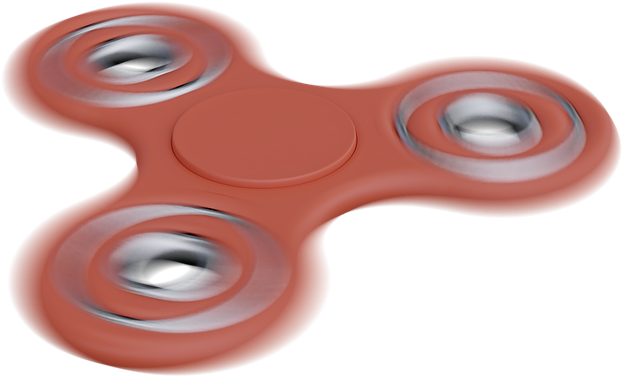 Red Fidget Spinner Isolated